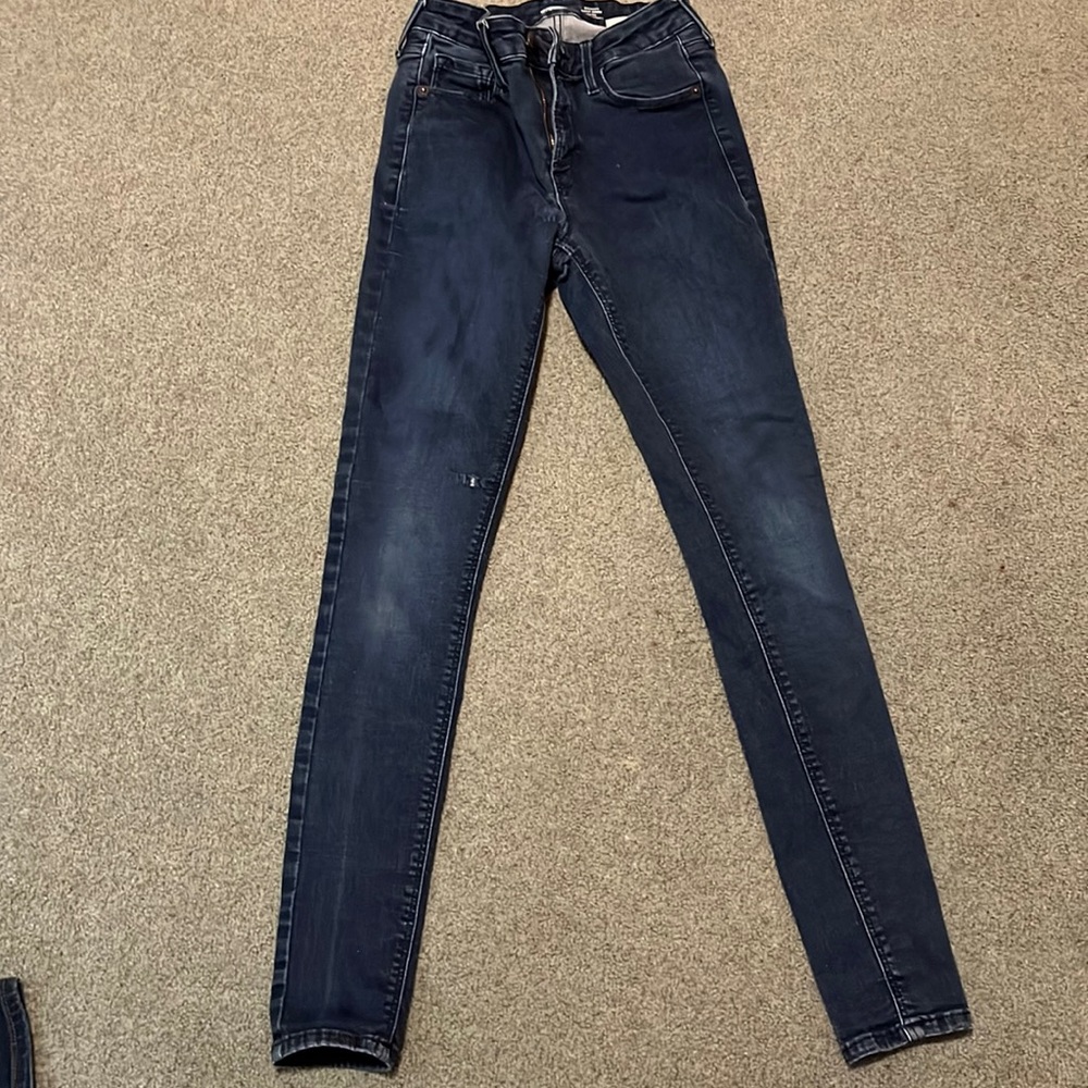 Old navy blue jeans